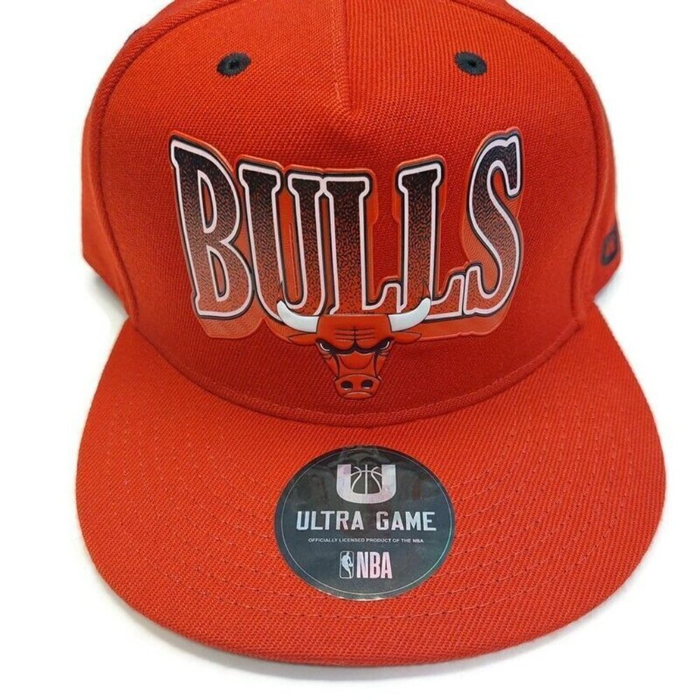 Ultra Game Men's Chicago Bulls Snapback Hat Cap Red One Size Fits Most - Picture 2 of 7
